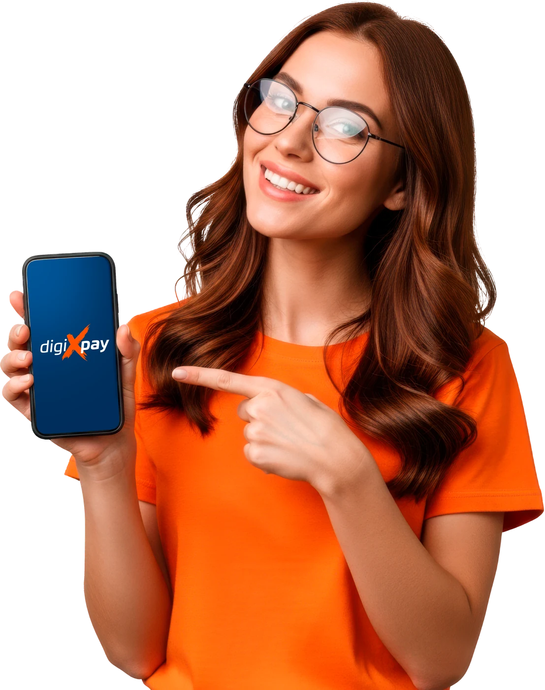 Cliente DigiXPay mostrando o aplicativo no celular